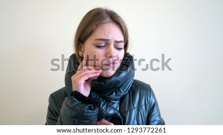 Indoor picture of young good-looking teenage girl isolated