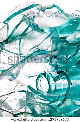 shattered glass - old bottles - nice background