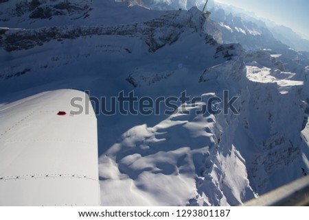 Flight over the swiss alps (Säntis) in winter with a Piper Turbo Arrow after a snow storm
