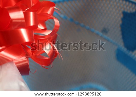 Red ribbon on a bicycle