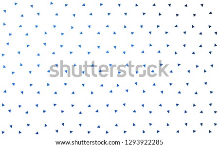 DARK BLUE vector  triangle mosaic template. Creative geometric illustration in Origami style with gradient. New template for your brand book.