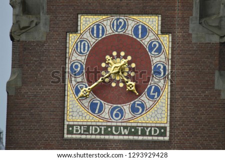 Details of exterior of architecture on the streets of Amsterdam, travel again