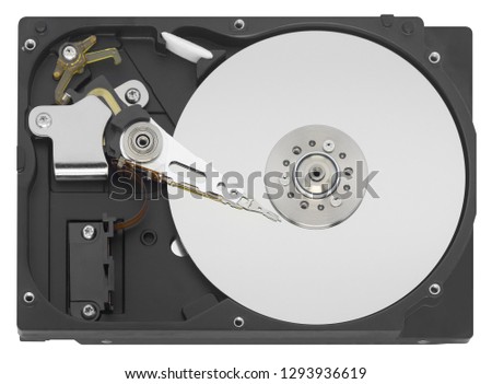 HDD Hard disk drive isolated on white background