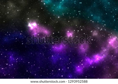 Star field galaxy, with stars, nebula and space dust in the universe