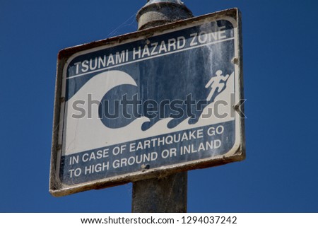 Tsunami Sign California