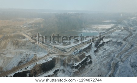 Germany Europe Quarry mountain bird eye view