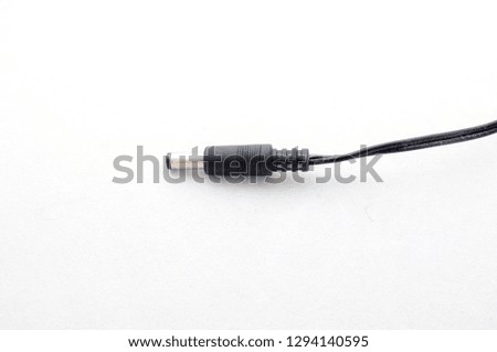 macro photo color audio video wire tulip on a white isolated background 