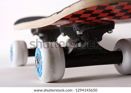 Skateboard wheels close-up