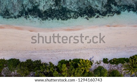 Aerial view on Vomo Island, Fiji Islands