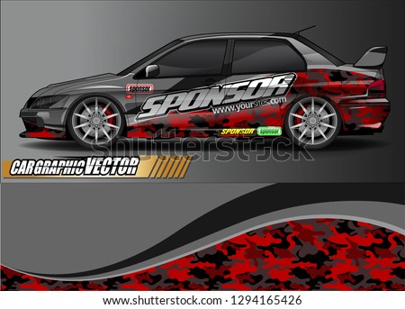 
car graphic background vector. abstract race style livery design for vehicle vinyl sticker wrap 