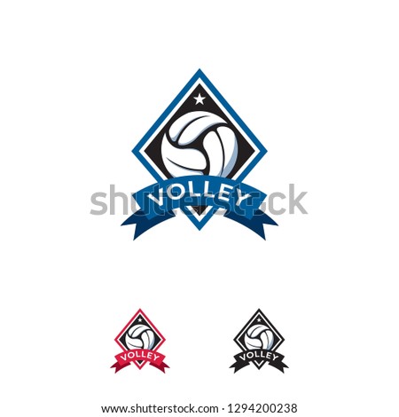 Volleyball Sport logo designs badge vector template, Professional Isolated Sports Badge Logo