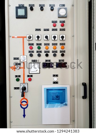 The electrical 115kV Transformer feeder single-line diagram on the mimic of control and protection panel