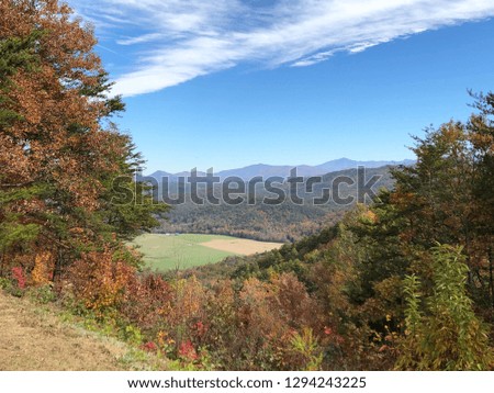 Great smoky mountains during fall in Tennessee.