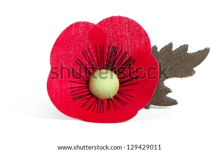 Poppy flower made from fabric