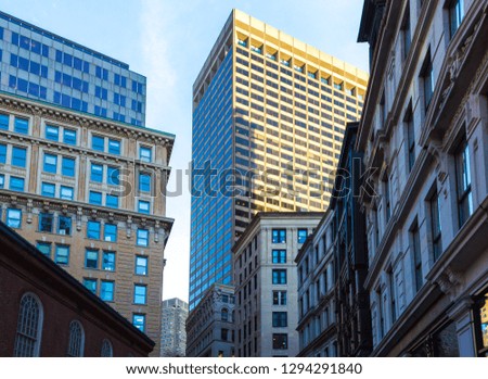 Boston city downtown