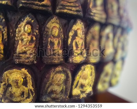 
Many golden Buddha images