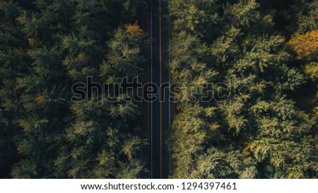 Kancamagus Highway Aerial View Royalty-Free Stock Photo #1294397461