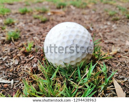 I found a ball golf outside my house. I take it and wash it, and take some picture with this ball.