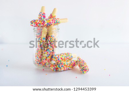 
Candy pictures on a white background