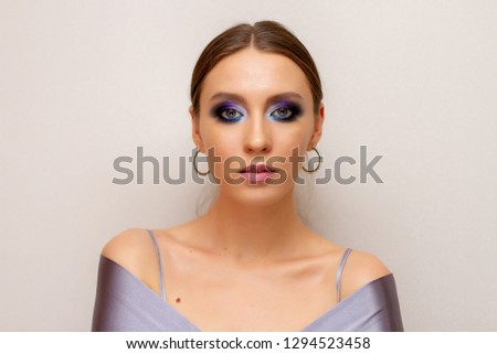 pretty girl with evening make-up