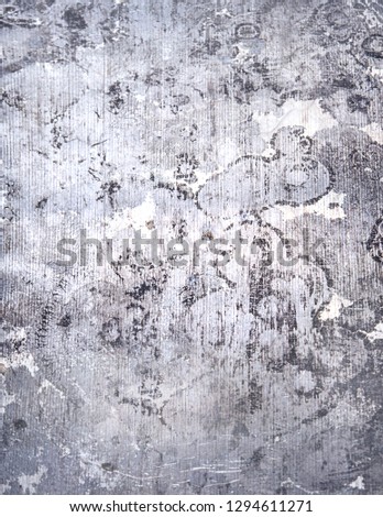 Real damascus steel pattern. Metal background.