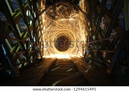 Making fire inside the bridge