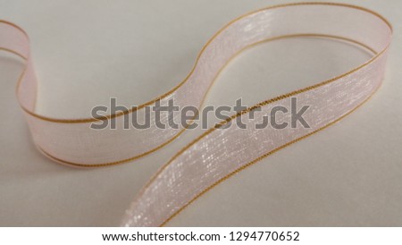 Fabric ribbon on white background,Pink fabric ribbon,Valentine's day