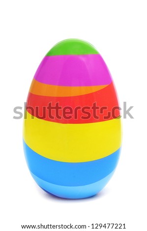 na easter egg of different colors on a white background