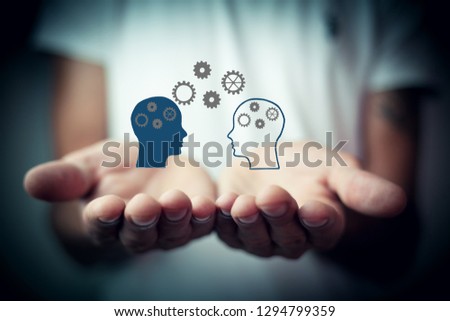 Brainstorming concept, knowledge sharing Royalty-Free Stock Photo #1294799359
