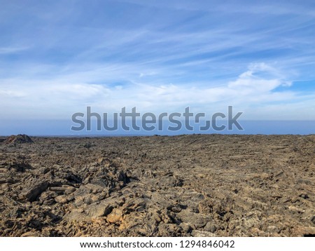 Timanfaya National Park at Lanzarote Island. Canary Islands, Spain.