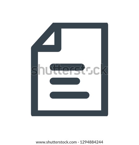 Paper file icon. Document sign