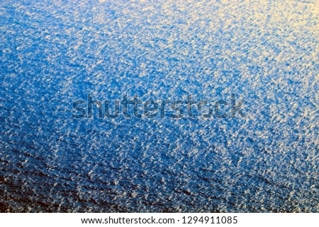 Beautiful sea surface aerial photography with a small wave