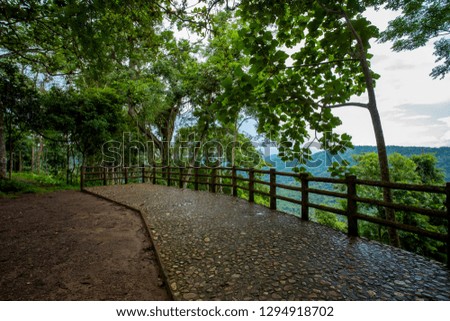 Seats on mountain for relax moment in nature at Khao Yai National Park, Thailand
