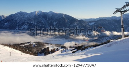 Beautiful Pano of the Skigebiet Christlum in Austria.