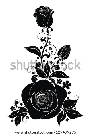 vector background with roses