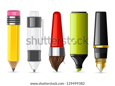stationery collection Royalty-Free Stock Photo #129499382