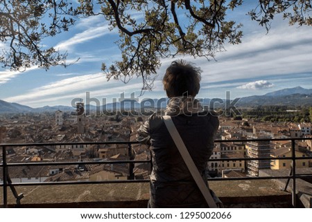Lucca, historical Center. natural landscape. Italy. View of the beautiful city Lucca in summer, Italy.