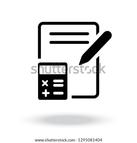 accounting icon. Vector icon Royalty-Free Stock Photo #1295081404