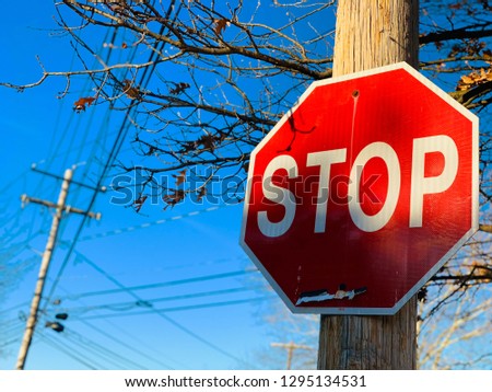 Stop Sign Close Up 