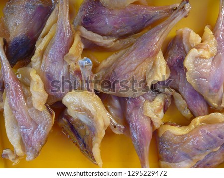 Waxed meat are popular during the approaching chinese new year / Waxed Duck / Usually eaten when all shops are closed for the holiday. It's best steamed together with rice and other dried waxed meat  