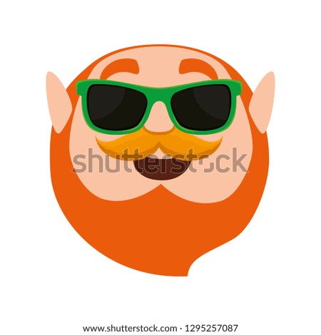 st patricks day leprechaun with sunglasses