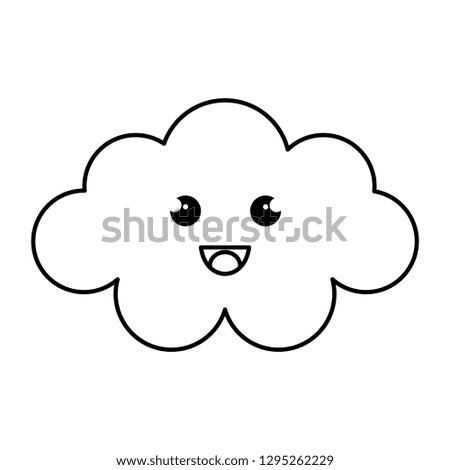 cute cloud kawaii character