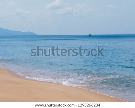 White sand and blue sea