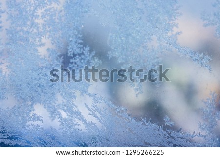 bewitching ice patterns close up on frozen glass magical natural abstraction cold season concept