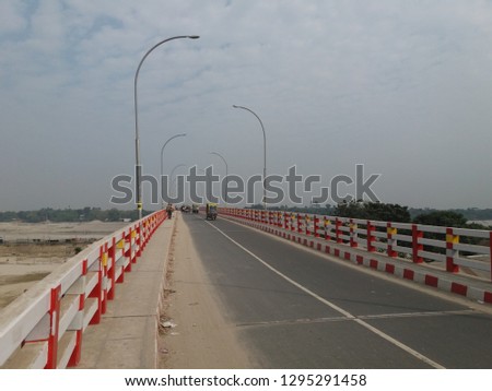 A bridge on Gorai river in kushtia. This is a simple bridge for communication.