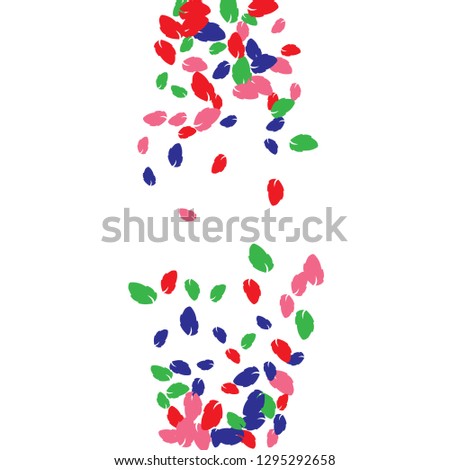 Cute  Pattern with Leaves for Greeting Card or Poster. Vector Background for Spring or Summer Design.
