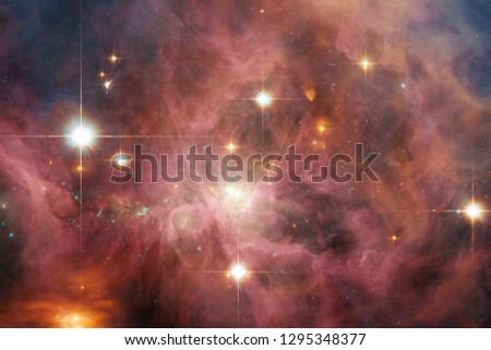Awesome colorful nebula somewhere in endless universe. Elements of this image furnished by NASA