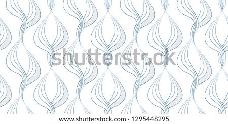 Abstract seamless pattern. Wavy lines, algae. Vector illustration.
