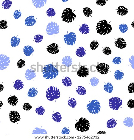 Dark Pink, Blue vector seamless abstract design with leaves. An elegant bright illustration with leaves in Natural style. Design for textile, fabric, wallpapers.