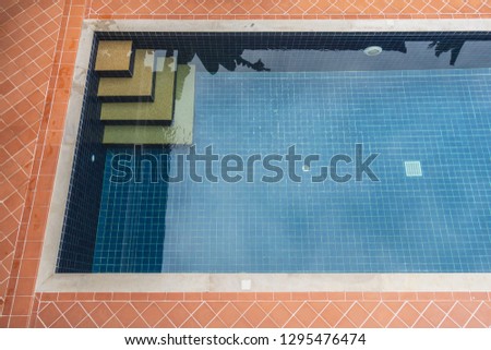 Top view of swimming pool